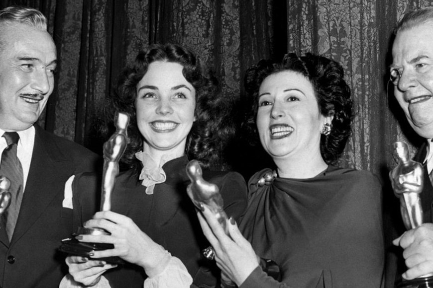 Paul Lukas con los demás ganadores del Oscar en 1943. Foto: Archivo