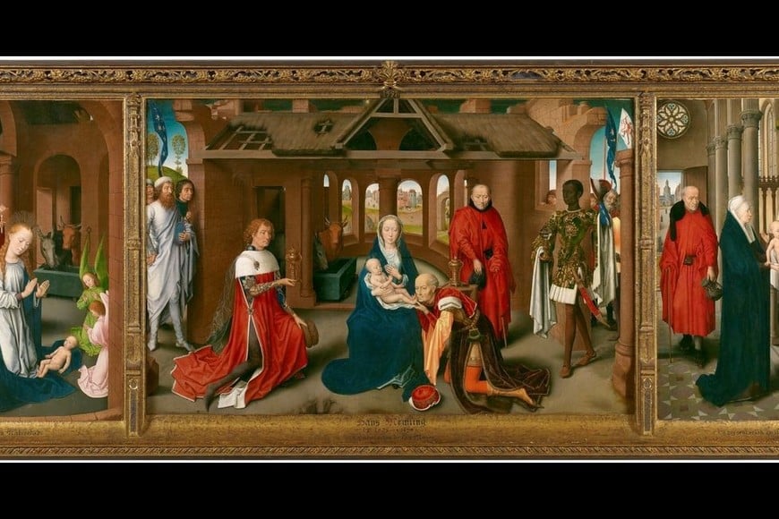 "La Adoración de los Magos" es un tríptico realizado por el pintor alemán Hans Memling. Está realizado en óleo sobre tabla, y fue pintado en 1479-80.  Foto: Archivo
