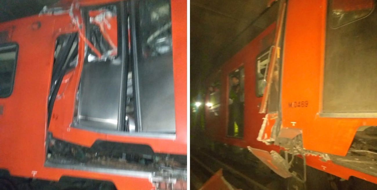 Imágenes impactantes: choque fatal entre dos trenes del metro de Ciudad de México