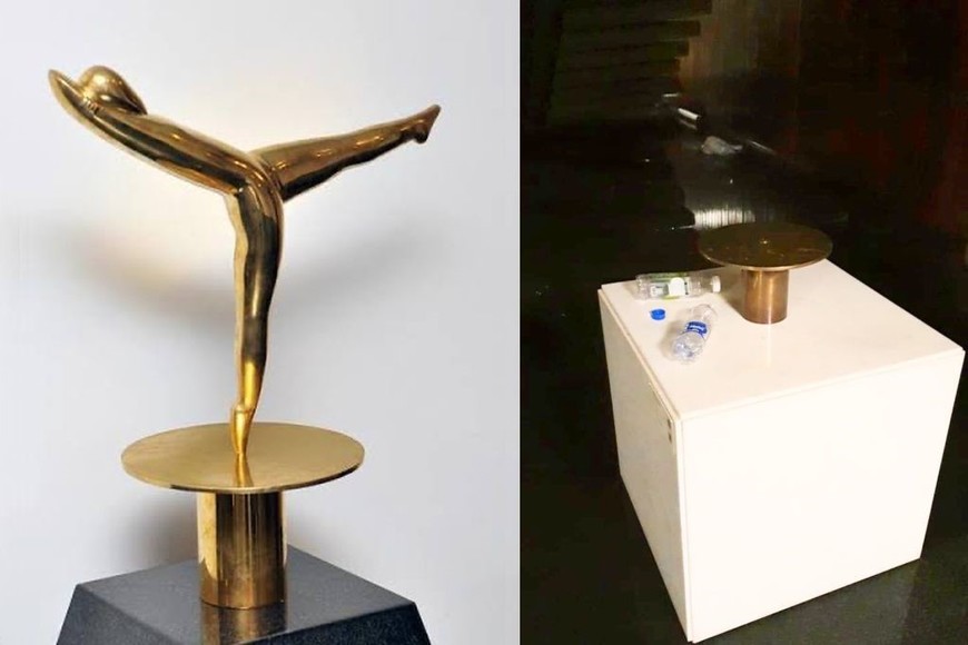 Destrozos en Brasilia: La escultura de bronce “A bailarina”, de 1920, por Victor Brecheret: robada.