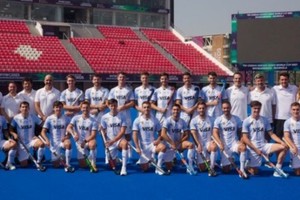 Los Leones comienzan este viernes su participación en el mundial de hockey. Crédito: Prensa CAH.