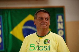 Foto del domingo del Presidente de Brasil, Jair Bolsonaro, votando en el balotaje. 
Oct 30, 2022. Bruna Prado/Pool via REUTERS/