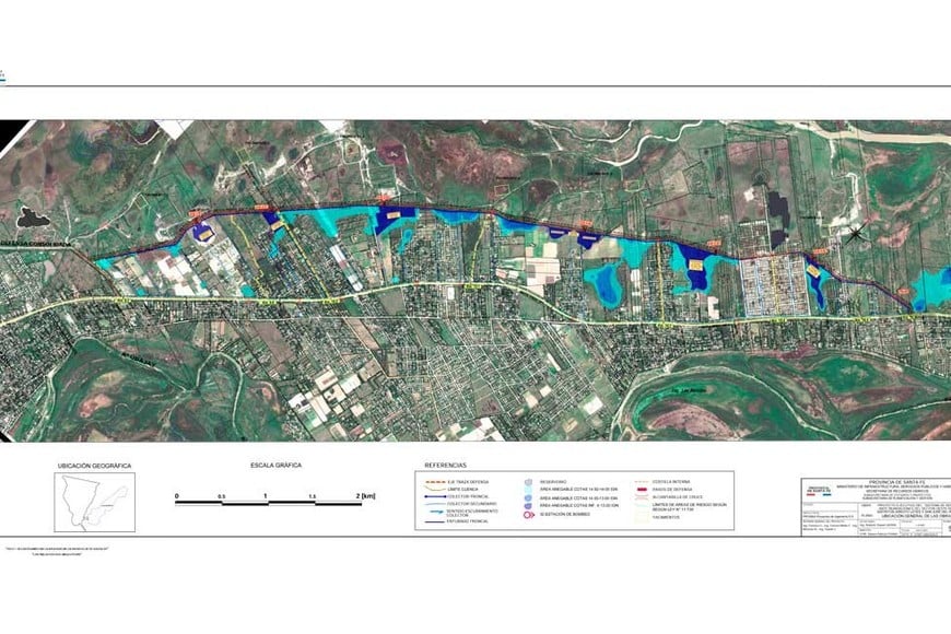 La planimetría de los trabajos proyectados.