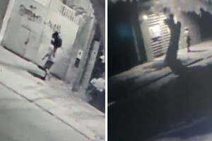 El delincuente quedó filmado por una cámara de seguridad de la cuadra.