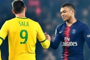 Emiliano Sala y Mbappé fueron rivales en la liga de Francia.