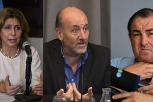 Izquierda: Martorano, ministra de Salud con alto perfil. Centro: Caruana, secretario de Salud de Javkin en Rosario. Derecha: Poletti, director del Cullen.
