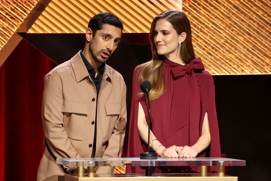 Actors Riz Ahmed and Allison Williams host the announcement of the 95th Oscars Nominations in Beverly Hills, California, U.S., January 24, 2023. REUTERS/Mario Anzuoni