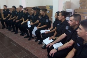 Los flamantes agentes realizarán tareas de patrullaje pedestre en la zona céntrica de la ciudad de Casilda.