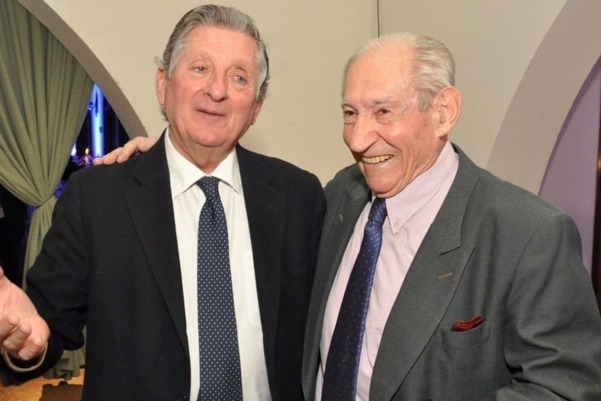 José Claudio Escribano y Emilio J. Grande en la asamblea de ADEPA de 1996, realizada en Rafaela.