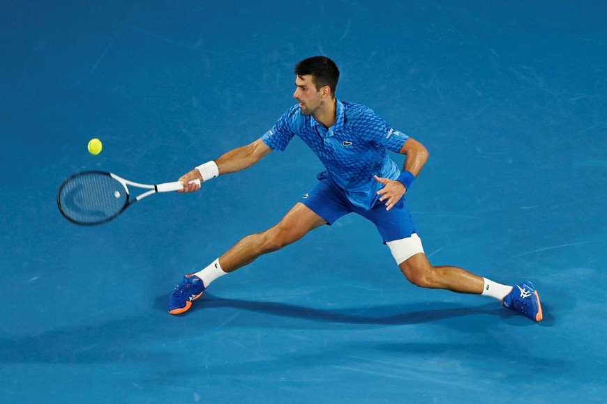 Tennis - Australian Open - Melbourne Park, Melbourne, Australia - January 27, 2023
Serbia’s Novak Djokovic in action during his semi final match against Tommy Paul of the U.S. REUTERS/Jaimi Joy