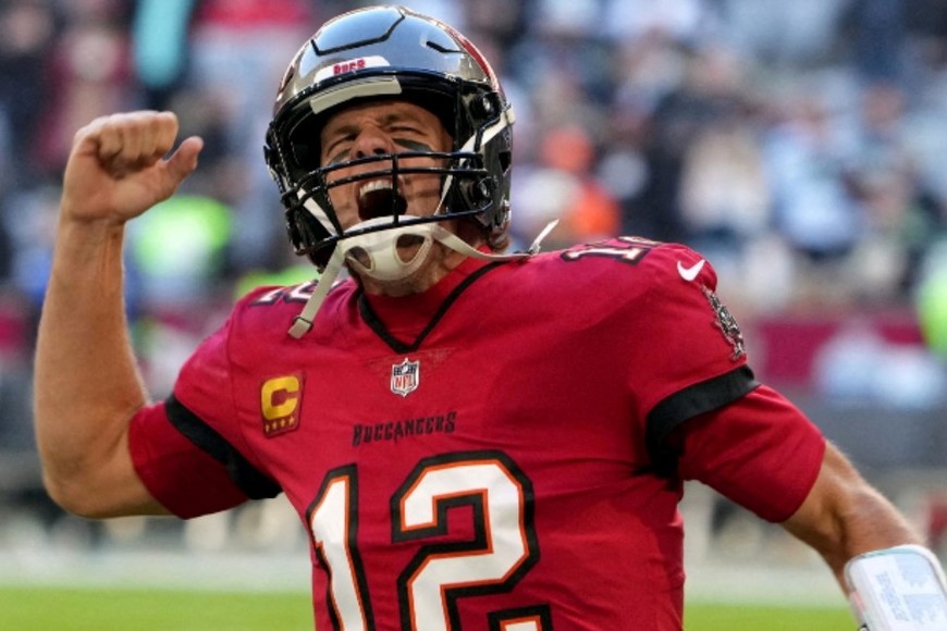 Tom Brady en su último temporada como profesional con los Buccaneers. Crédito: Kirby Lee