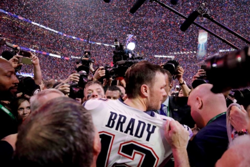 Tom Brady y los festejos del Super BOwl del 2018, el penúltimo que obtuvo. Crédito: Mike Segar / Reuters