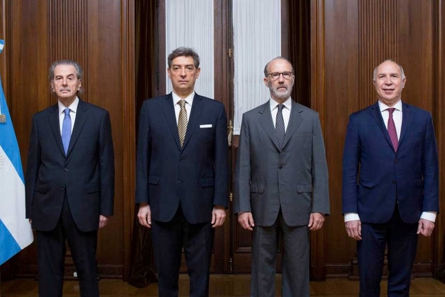 Ministros de la Corte Suprema Horacio Rosatti, Carlos Rosenkrantz, Juan Carlos Maqueda y Ricardo Lorenzetti. Crédito: CSJN