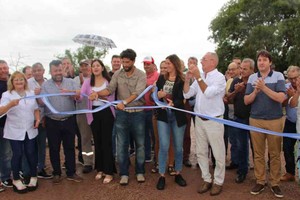 El ministro Daniel Costamagna, en la inauguración de la nueva traza en San Guillermo. Foto: Gobierno de Santa Fe