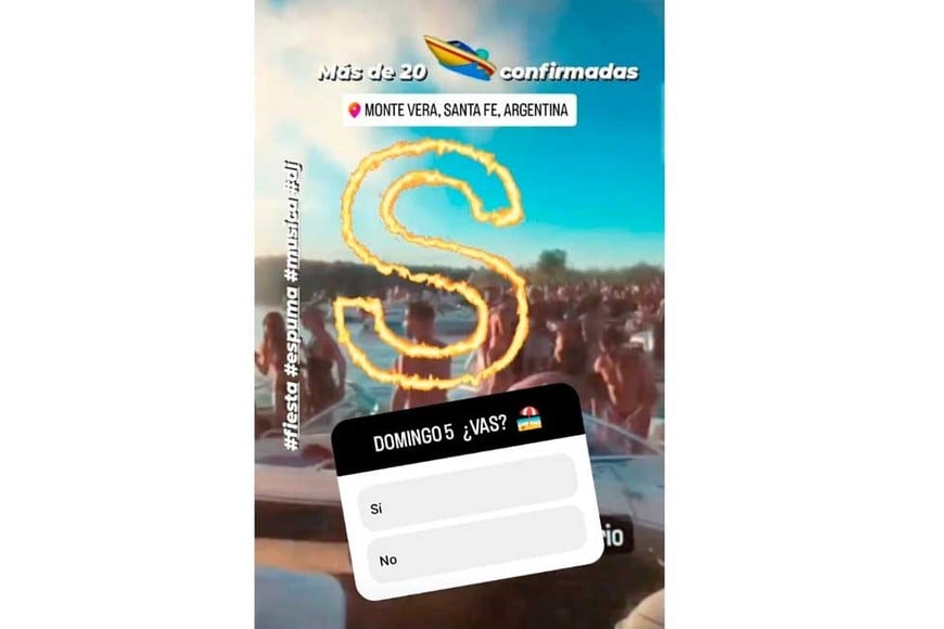 Una de las publicaciones en redes sociales, en la que convocan a la fiesta.