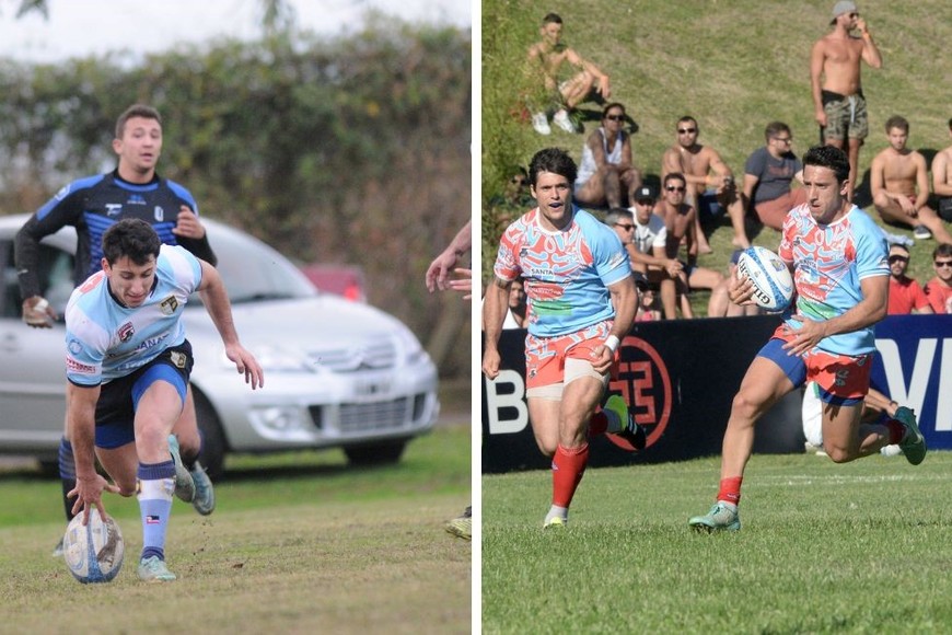 "Tani" Bay en acción con las camisetas de CRAI y del seleccionado de seven de la Unión Santafesina de Rugby. Crédito: Mauricio Garín / El Litoral.
