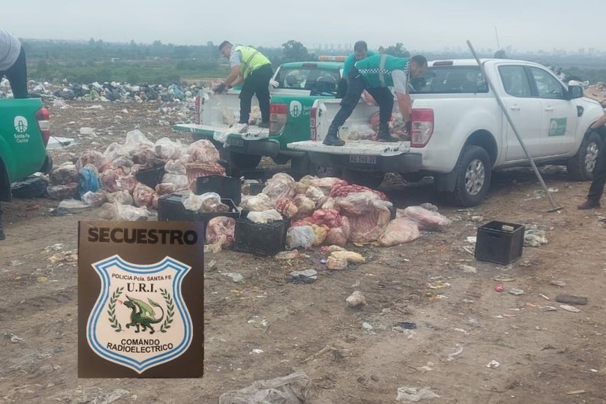 En total, decomisaron 2750 kilos de carnes vacuna y porcina.  Crédito: Gentileza.