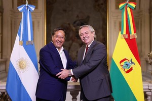 Alberto Fernández junto a Luis Arce, presidente de Bolivia.