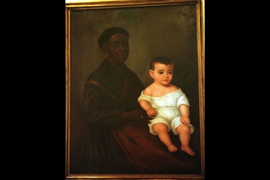 "La negra y el niño". Foto: Archivo El Litoral