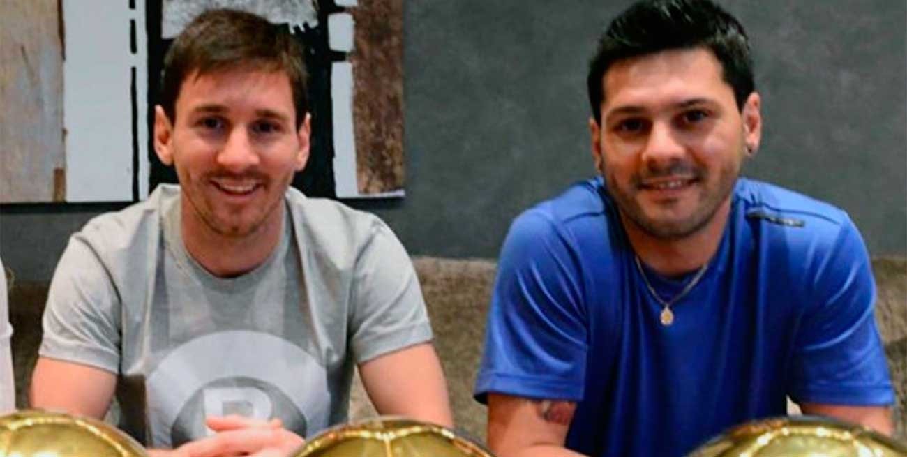 Matías Messi junto a Lionel. El hermano del capitán argentino hizo polémicas declaraciones.