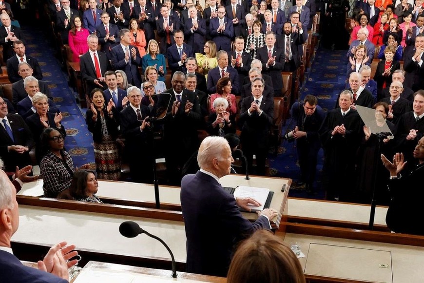 Biden ha dedicado buena parte de su discurso a la política exterior. Créditos: Pool/Reuters