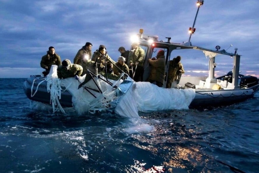 Operativo de rescate el 5 de febrero frente a la costa de Myrtle Beach, Carolina del Sur. Crédito: Reuters / Marina de los EE.UU.