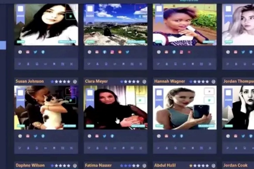 Algunos de los perfiles falsos utilizados. Crédito: Haaretz/TheMarker/Radio France