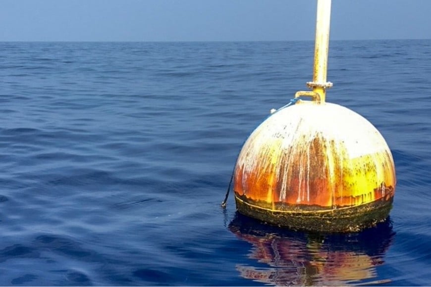 Uno de los dispositivos FAD utilizados desde la línea de Hawái hasta la costa japonesa.