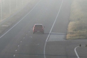 Ante la baja visibilidad, se pedía circular con precaución. Crédito: Mauricio Garín