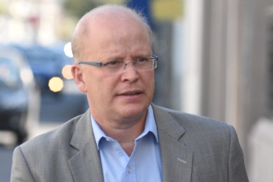 El ex ministro de la Producción santafesino, Luis Contigiani, entre los funcionarios nacionales que asistieron a la reunión. Crédito: Mauricio Garín