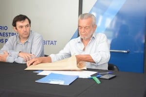 El evento fue encabezado por el secretario de Recursos Hídricos, Roberto Gioria, y el subsecretario de Desarrollo Hídrico y Comité de Cuenca, Mariano Diez.