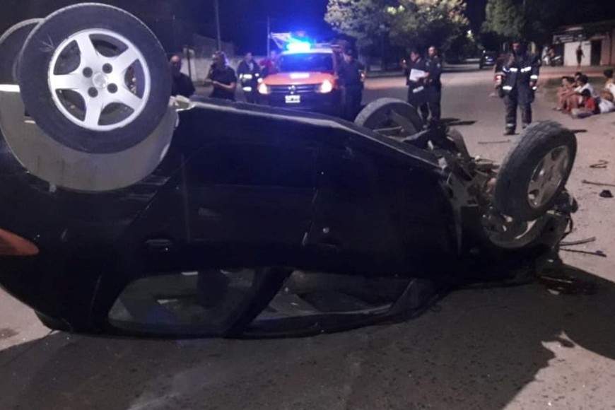 La primera imagen del Peugeot 206 tras el accidente.