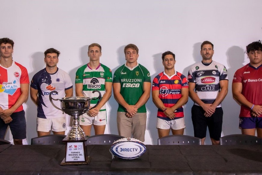 Provincial, Caranchos, CRAR, Tilcara, Jockey de Venado Tuerto, Alma Junios y Logaritmo de Segunda División. Ausentes: La Salle y Uni de Santa Fe . Crédito: Franco Perego / Rugby Click.