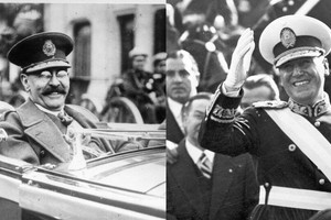 José Félix Uriburu -presidente de facto entre 1930 y 1932- y Juan Domingo Perón, electo para ejercer la presidencia del país en tres oportunidades: 1946, 1951 y 1973. Crédito: Archivo