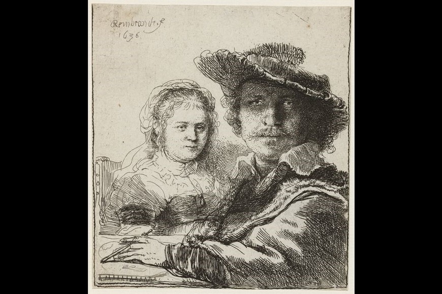 Grabado de Rembrandt. Foto: Archivo