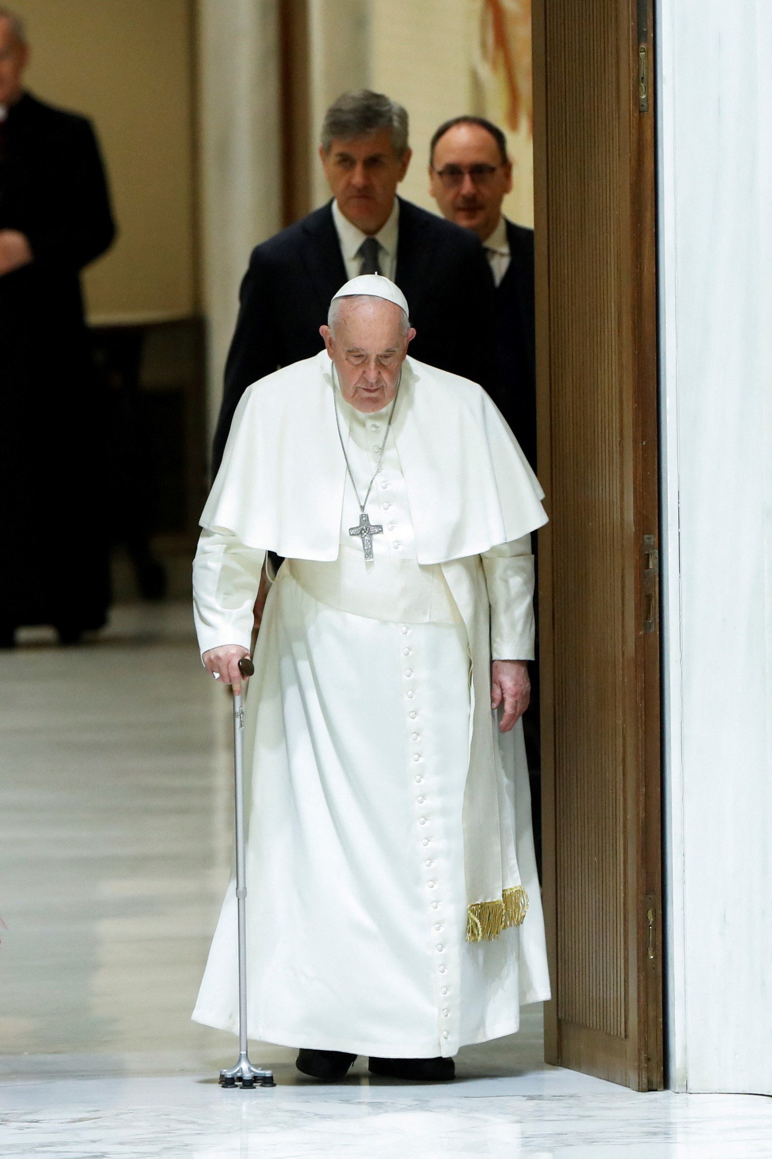 2023. El Papa Francisco llega para la audiencia general semanal en el Vaticano el pasado 22 de febrero. 