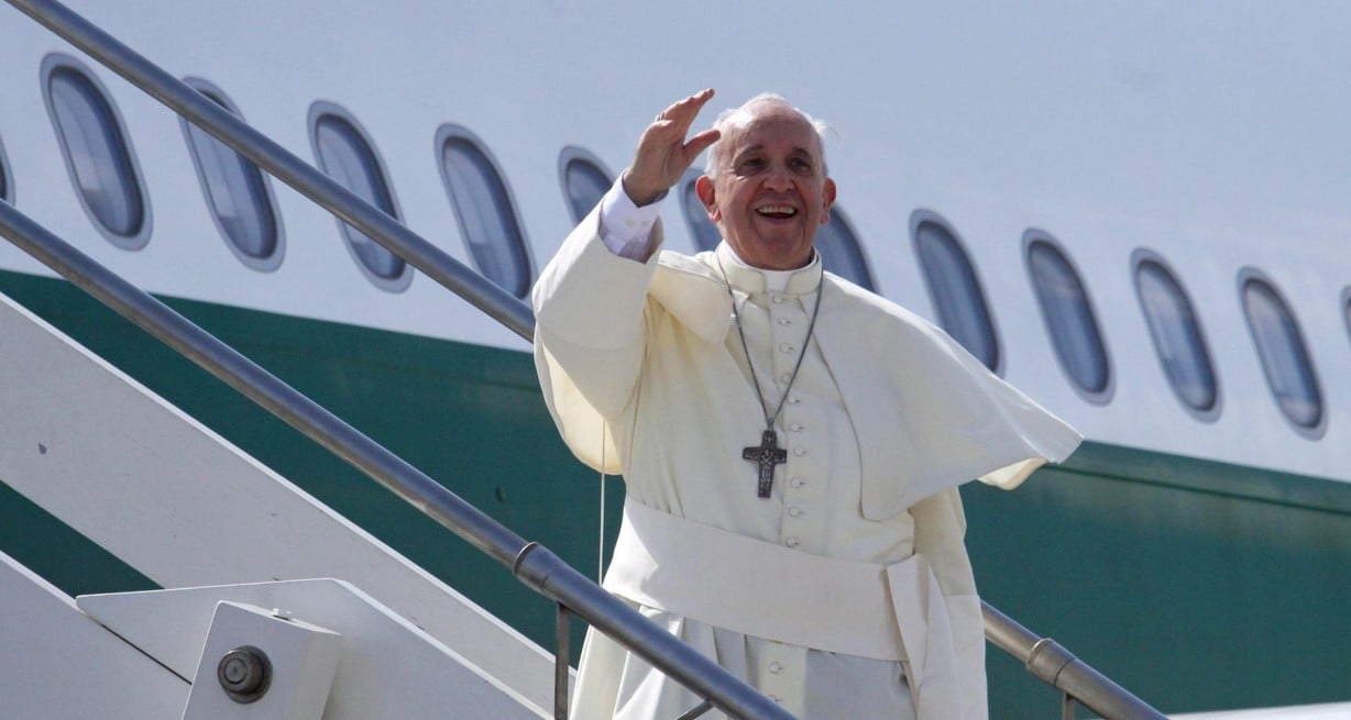 El papa Francisco durante uno de sus viajes por el mundo. 