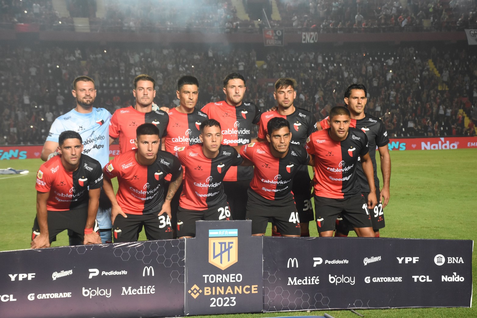El once titular que presentó el equipo de Gorosito. Colón empató con Newell´s 1 a 1 y sigue último en el torneo. Foto Mauricio Garín