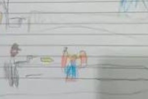 El dibujo del nene de 7 años.
