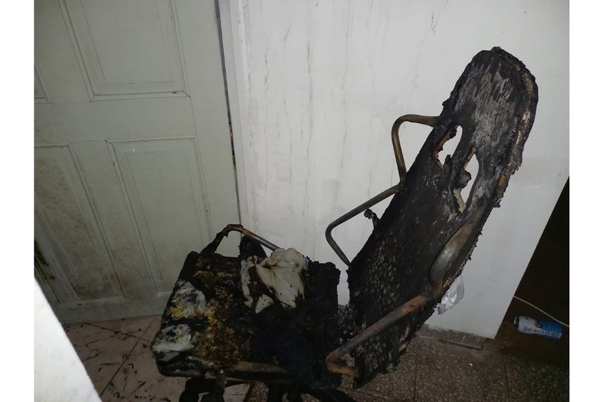 Otro de los daños materiales provocados por el fuego. Crédito: El Litoral