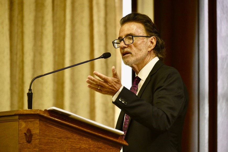 Daniel Erbetta brindó un discurso en la apertura del año judicial de la Corte. Crédito: Marcelo Manera