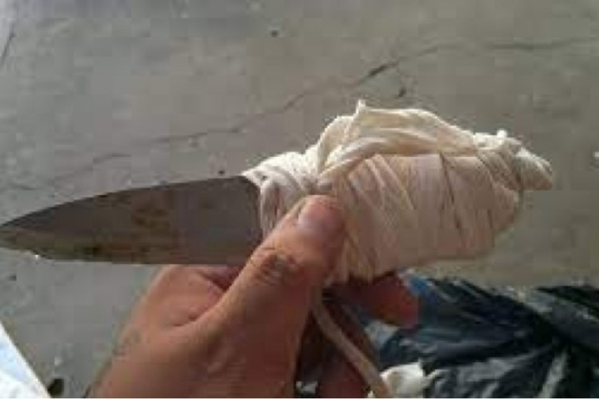 El arma con la cual el carcelero fue atacado.