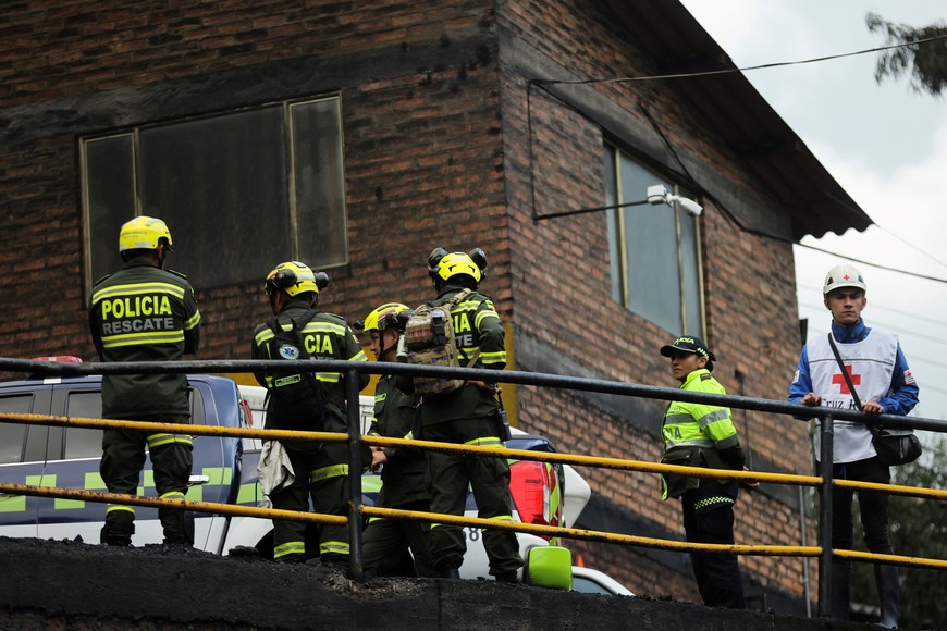 Rescue personnel continue the search for miners trapped following an explosion in a coal mine in Sutatausa, Colombia, March 15, 2023. REUTERS/Luisa Gonzalez