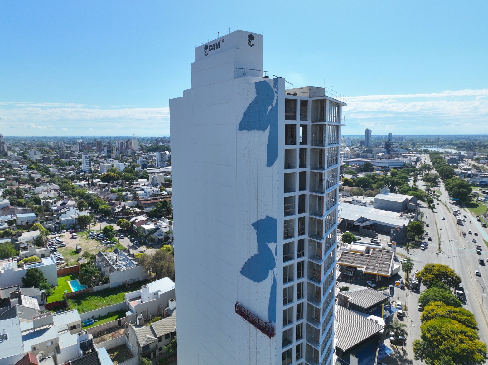 Será el mural más grande de Argentina, el más alto del hemisferio sur y Latinoamérica, y el más grande del mundo en homenaje a un deportista.