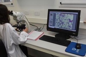 “Con esto todo el centro norte de la provincia va a tener autonomía y ya tenemos aquí un servicio completo que abarca todo el servicio químico bioquímico forense”, dijo Baclini. Créditos: Mauricio Garín