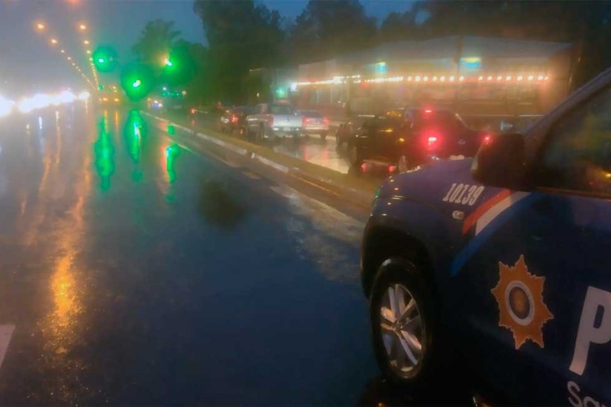 La policía controló la zona del choque