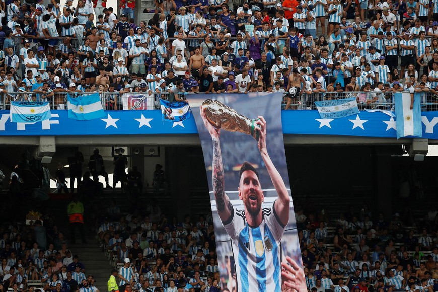 Soccer Football - International Friendly - Argentina v Panama - Estadio Monumental, Buenos Aires, Argentina - March 23, 2023
Argentina fans in the stands before the match REUTERS/Agustin Marcarian