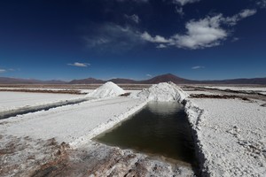 Brine pools are pictured at the Rincon Mining lithium camp, at the Salar del Rincon salt flat, in Salta, Argentina August 12, 2021. Picture taken August 12, 2021. REUTERS/Agustin Marcarian