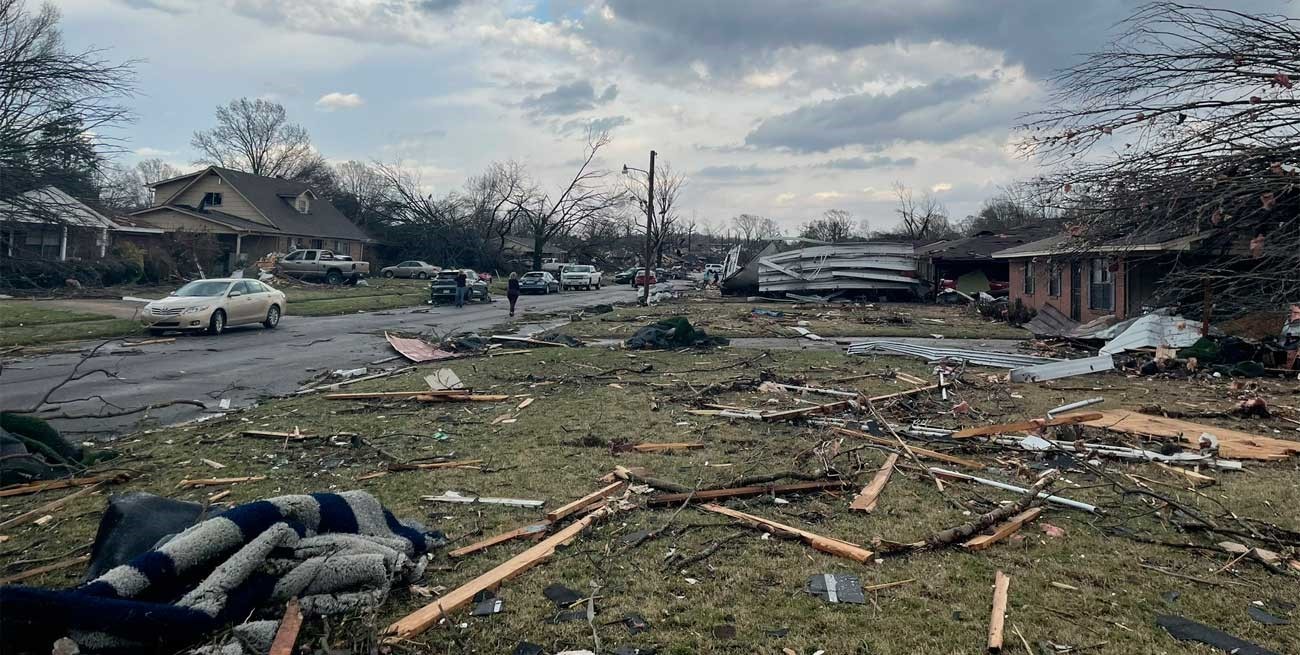 6 muertos en Estados Unidos tras un tornado y fuertes tormentas