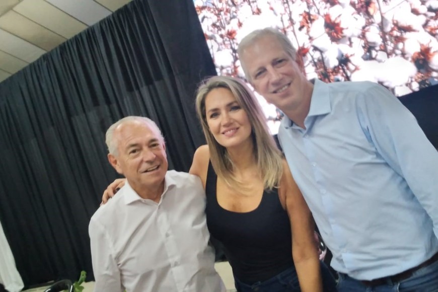 Mario Barletta, Carolina Losada y Dionisio Scarpin, juntos en el evento. 